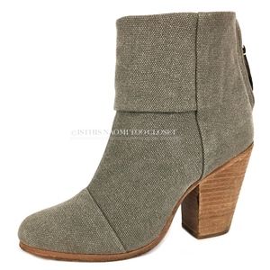 Rag & Bone New York Canvas Ridged Heel Mid Ankle